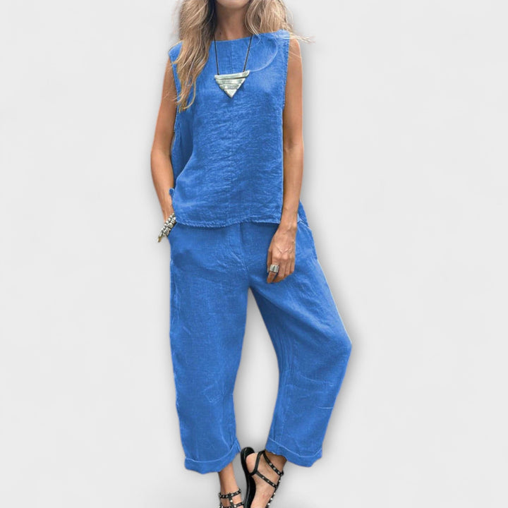 Jennifer - Atsipalaidavęs medvilnės-lino komplektas