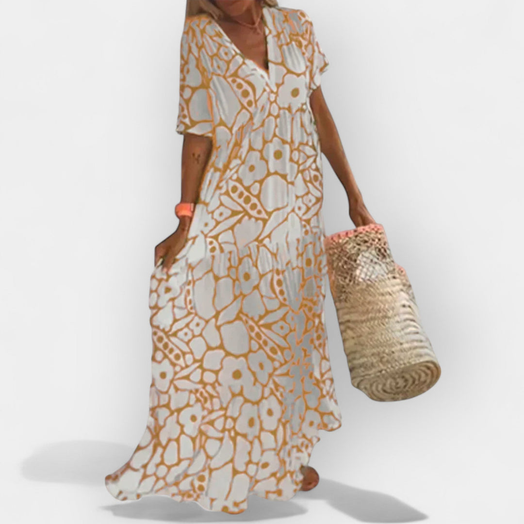 Lengva Raštuota Vasaros Suknelė