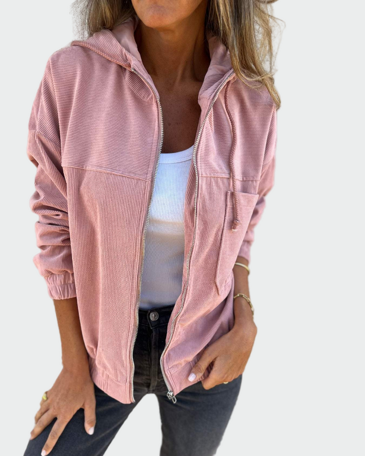 Švarkas iš aksomo tekstūros su dryželiais