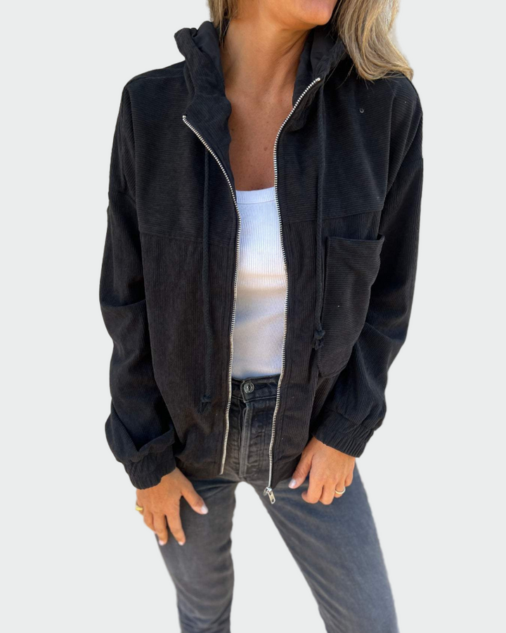 Švarkas iš aksomo tekstūros su dryželiais