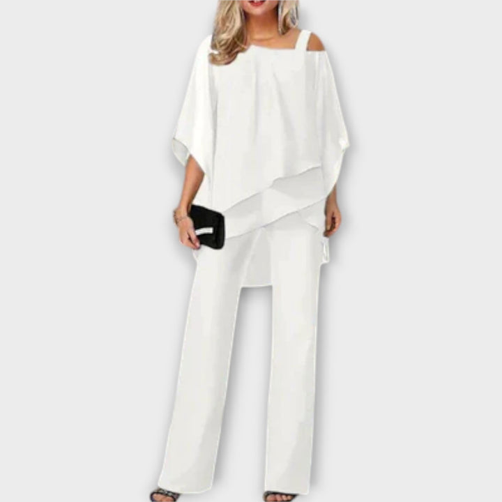 Šifono vakarinis komplektas