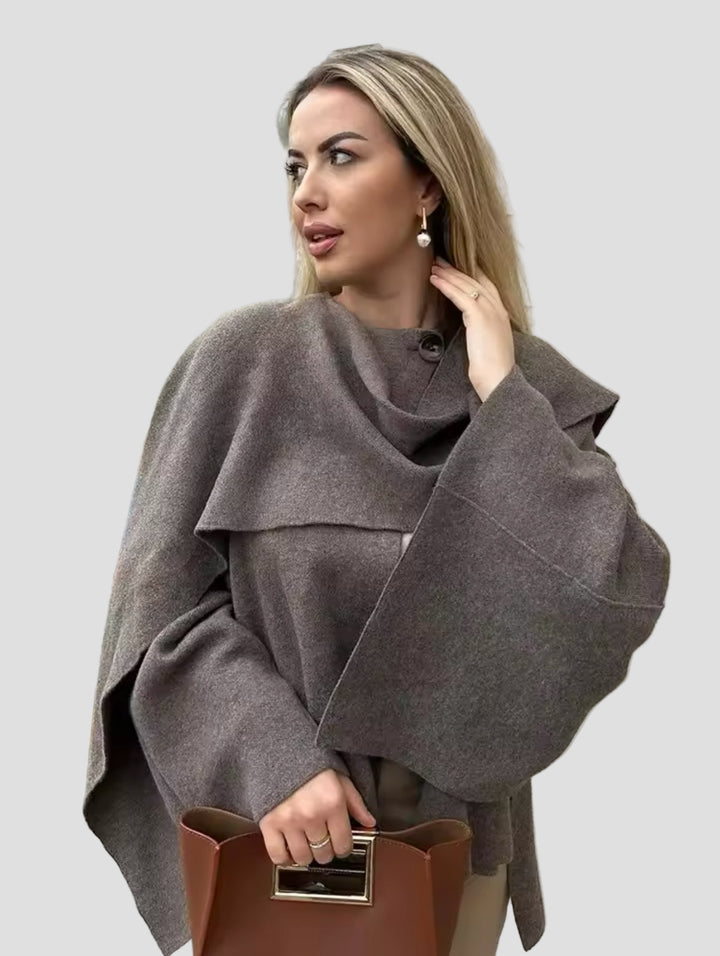 Elena - Stilingas Elegantiškas Cape Paltas