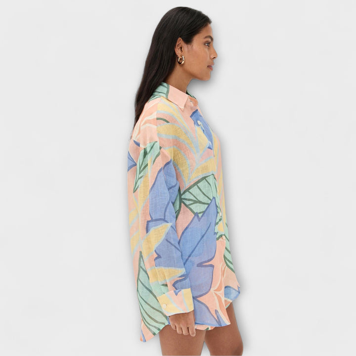 Marija - Tropinis lapų spaudos trumpas komplektas iš Playa Boyfriend