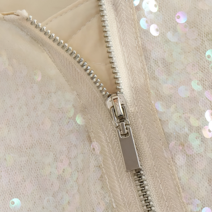 Journi - Elegantiškas Pailletten stiliaus paltas