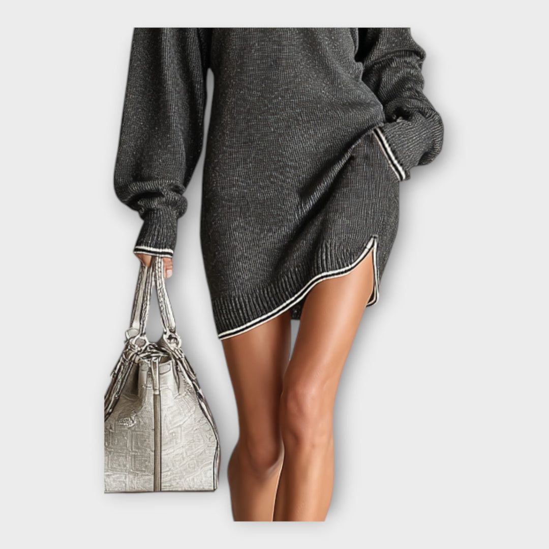 Elegantiška laisva pintinė suknelė