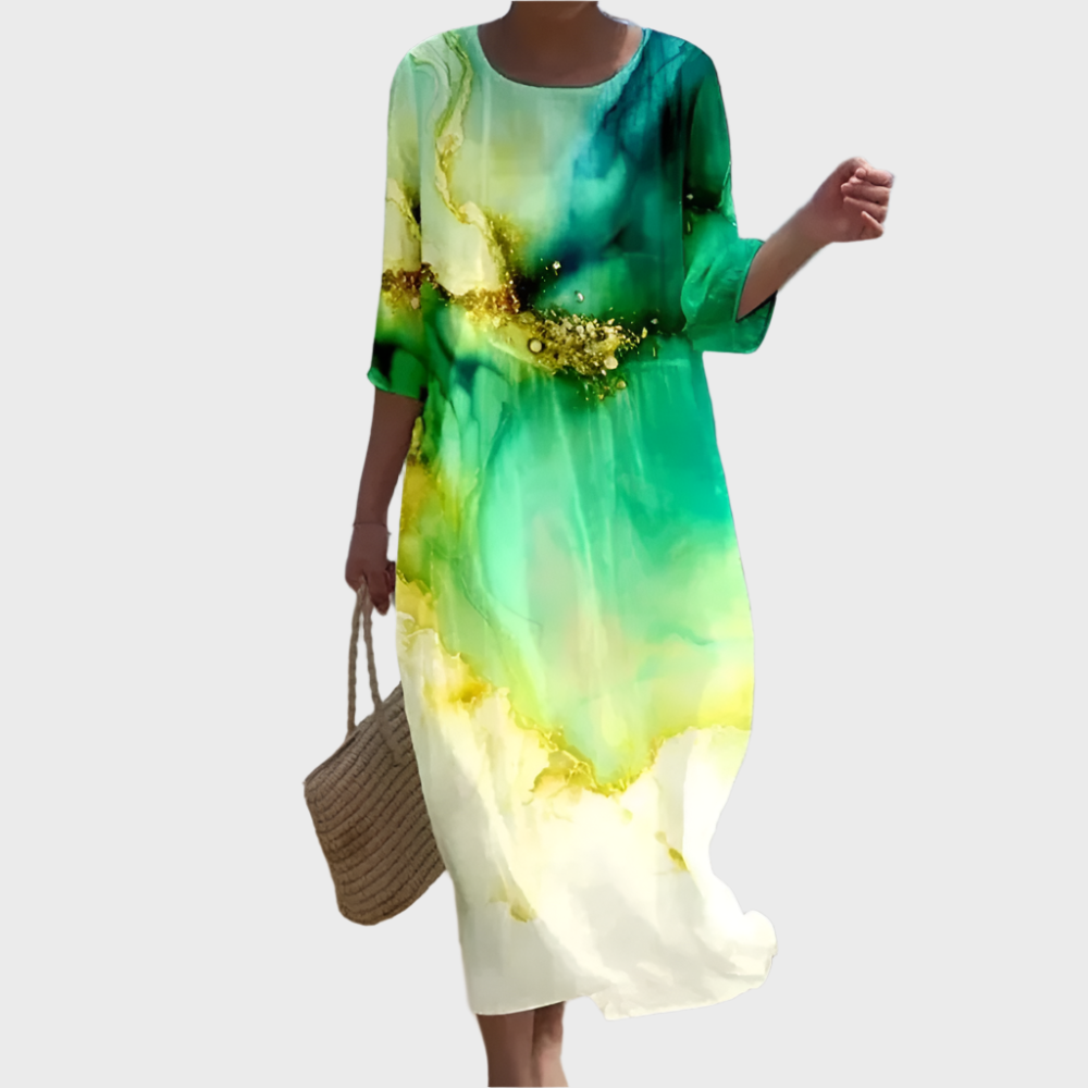 Lengva Suknelė su Apsiaustu