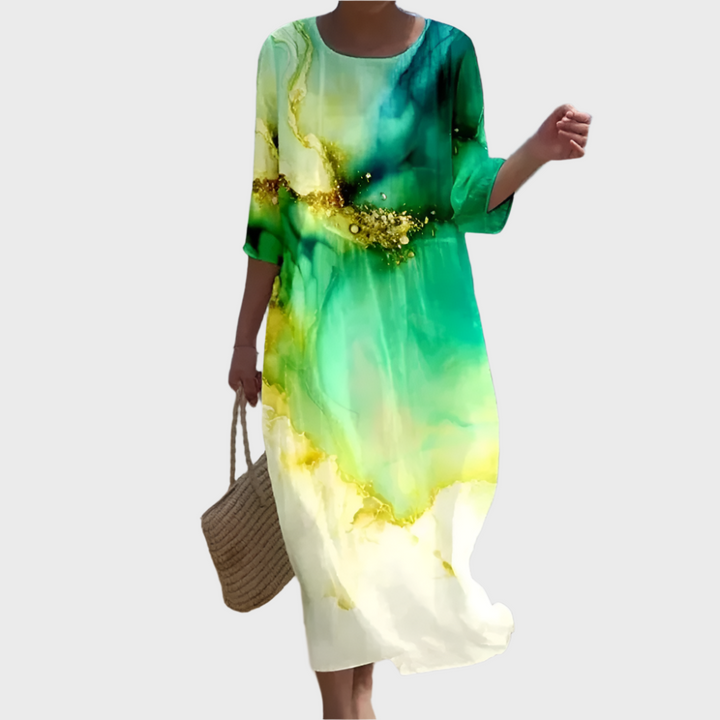 Lengva Suknelė su Apsiaustu