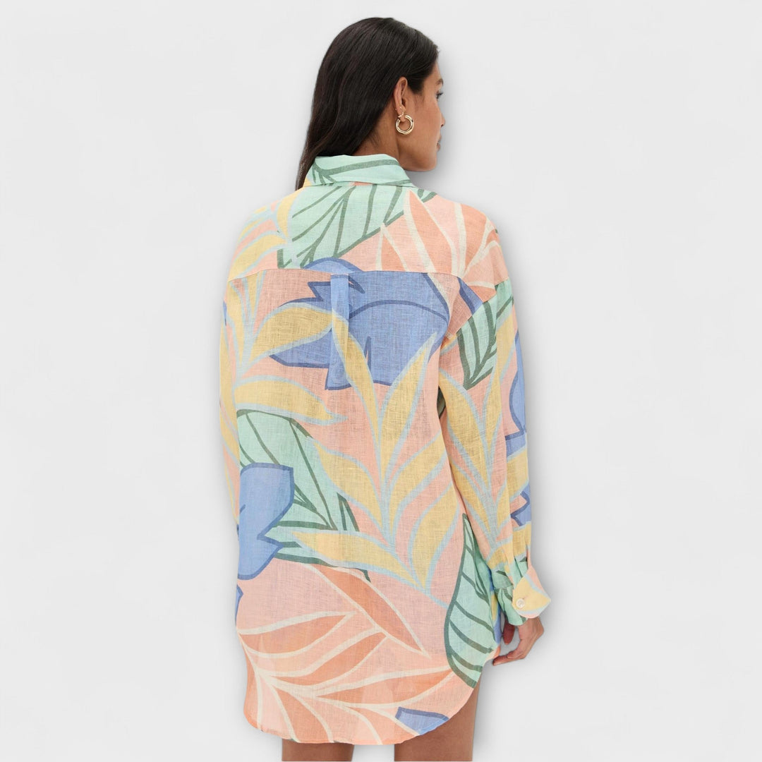 Marija - Tropinis lapų spaudos trumpas komplektas iš Playa Boyfriend