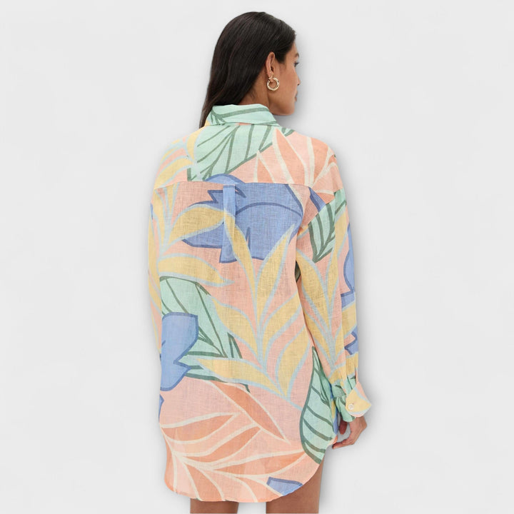 Marija - Tropinis lapų spaudos trumpas komplektas iš Playa Boyfriend