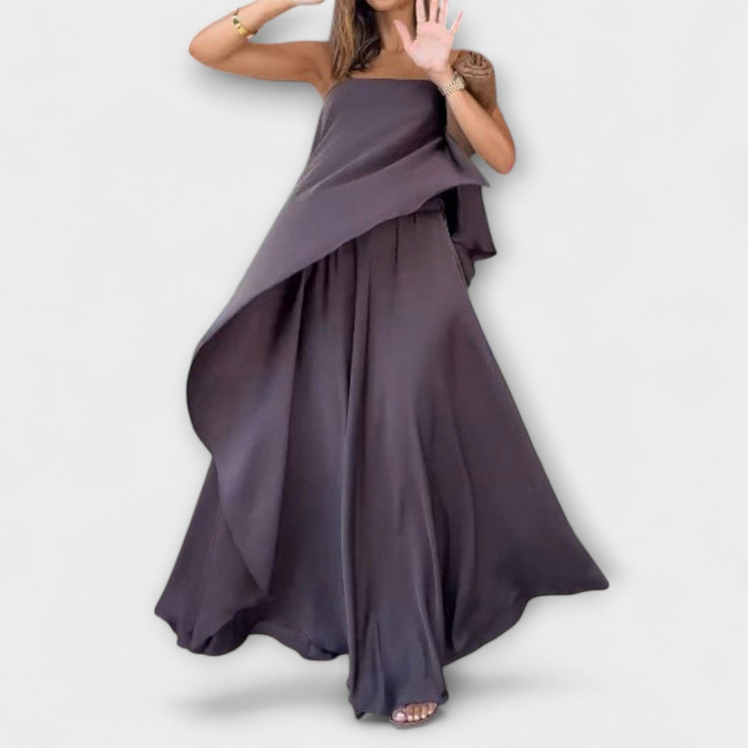 Ruby - Stilingas be rankovių bandeau topas ir sijonas