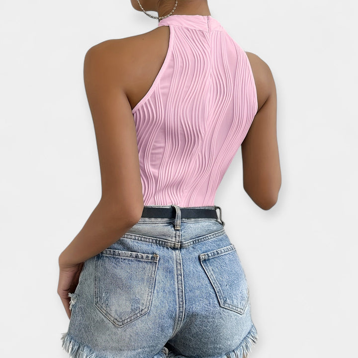 Visas kūno kostiumas su reguliuojamu raukšlėjimu