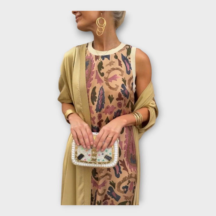 Maxi Suknelė su Šiuolaikiniais Raštais