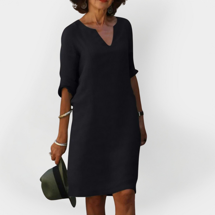 Kasdienė Suknelė su V Formos Iškirpte