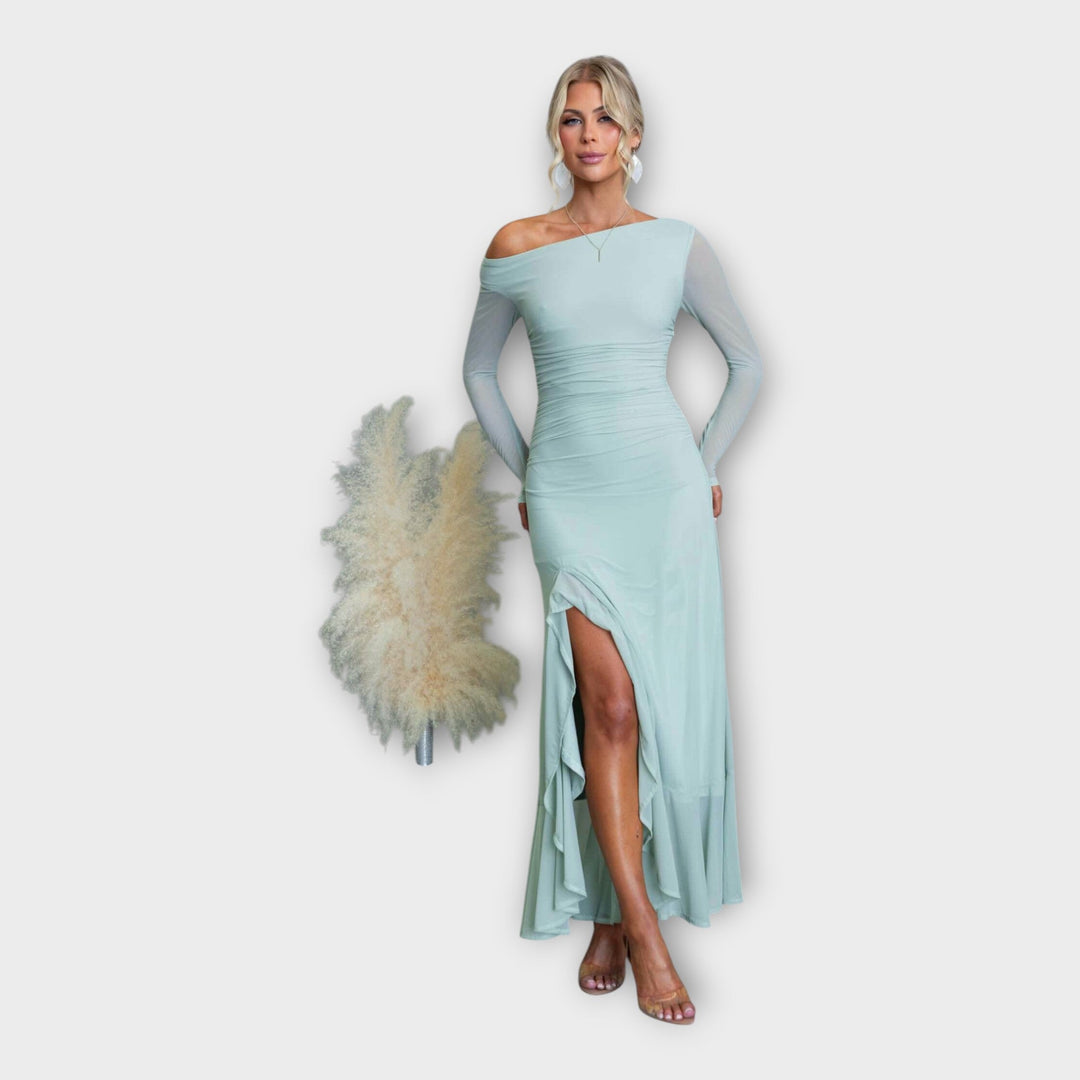 Įspūdingas Suknelė su Elegantiška Linija