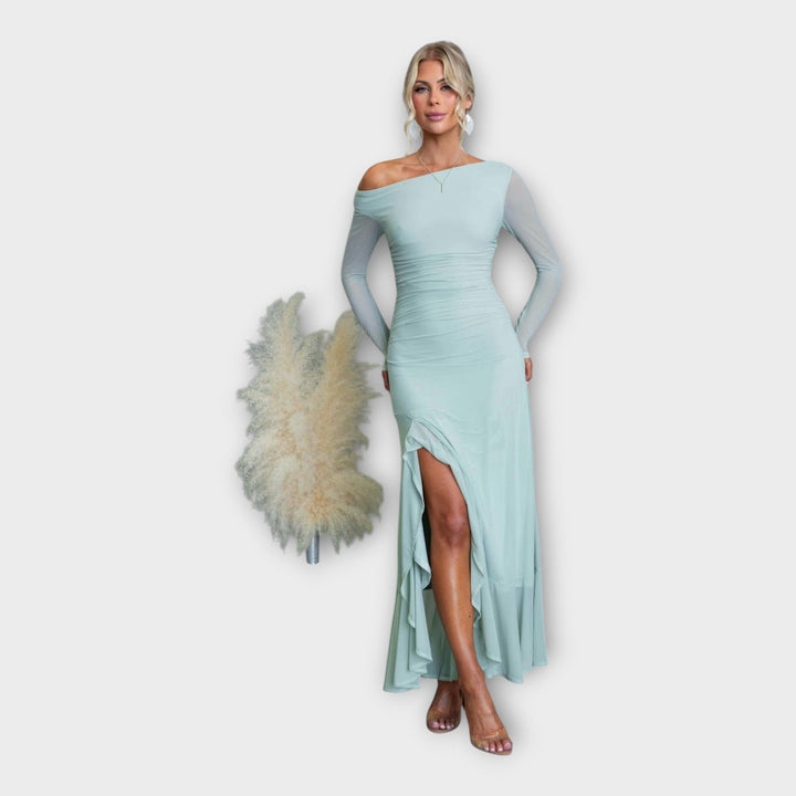 Įspūdingas Suknelė su Elegantiška Linija