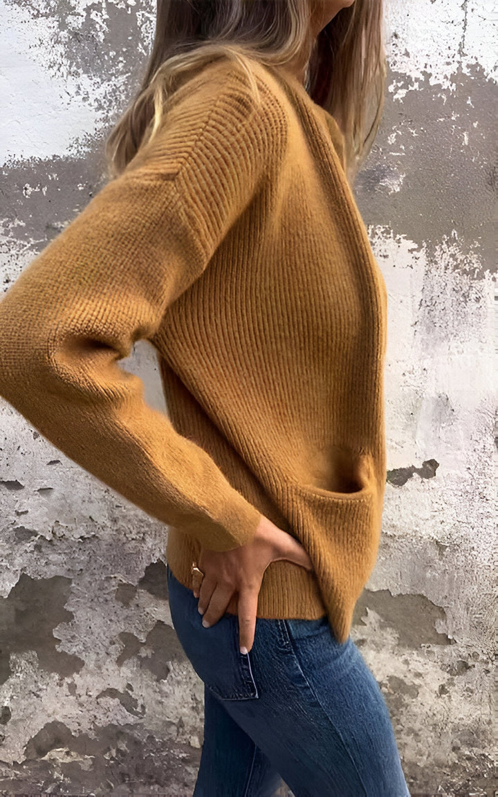 Elodie - Apvalaus Kaklo Megztinis