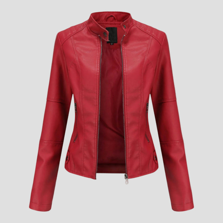 Skaistė- Elegantiškas odinis paltas