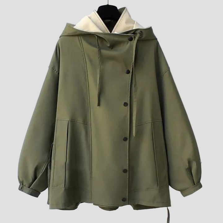 Aistė- Modernus dviejų spalvų paltas