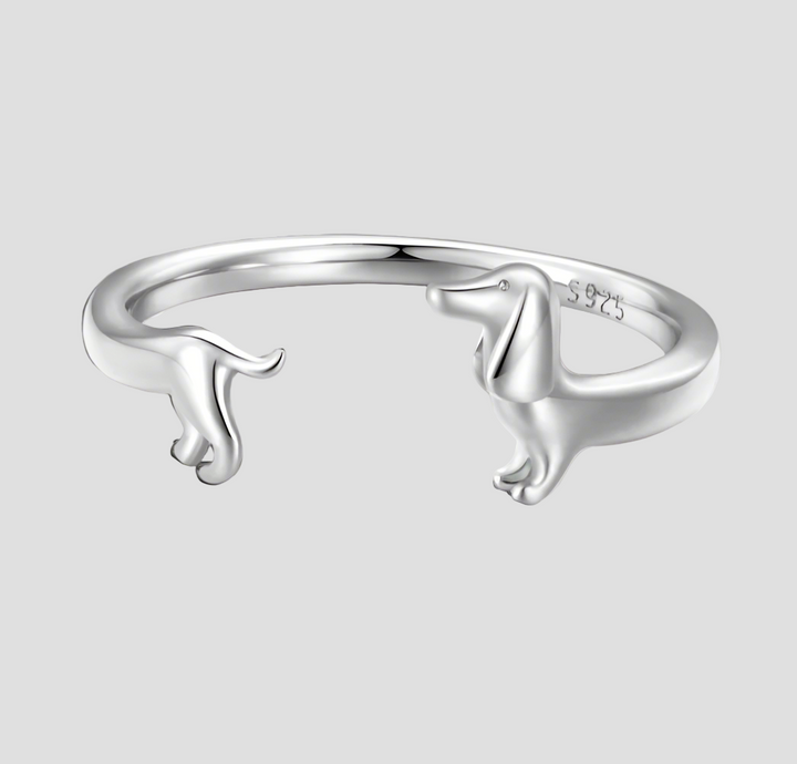 Luna - Sidabrinis žiedas dešros stiliaus