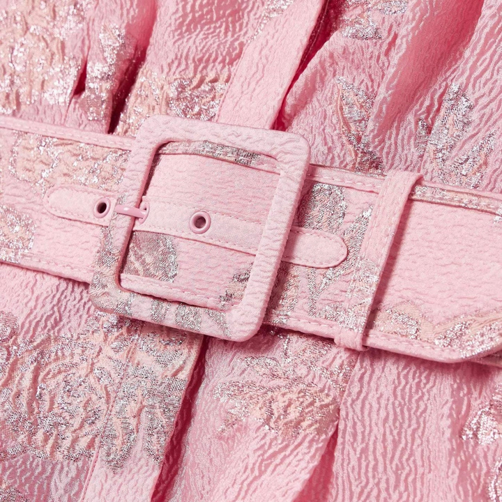 Beatrice™ | Rožinė Suknelė su Dūriniais Rankovėmis