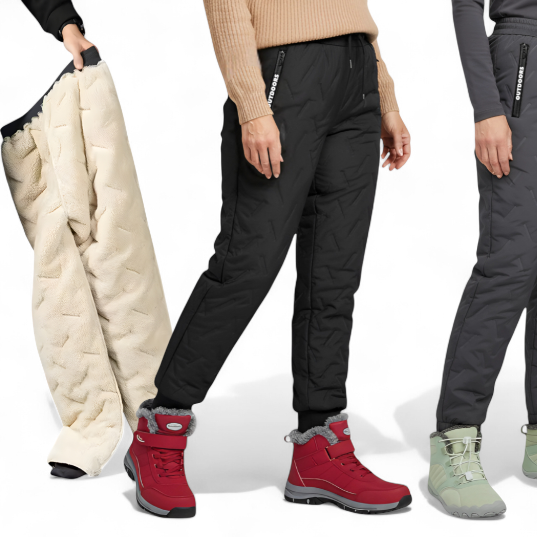 Roze - Šiltos Fleece Kelnės