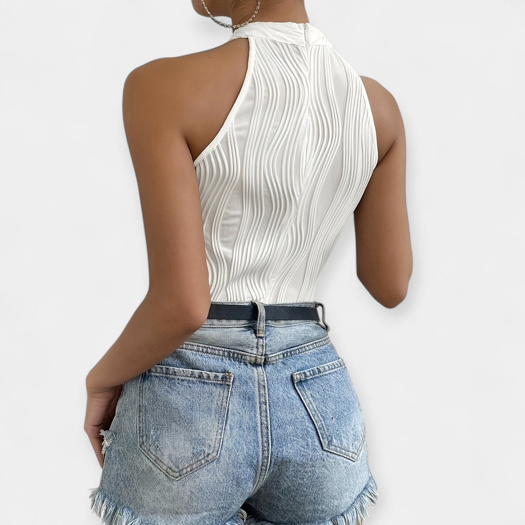 Visas kūno kostiumas su reguliuojamu raukšlėjimu