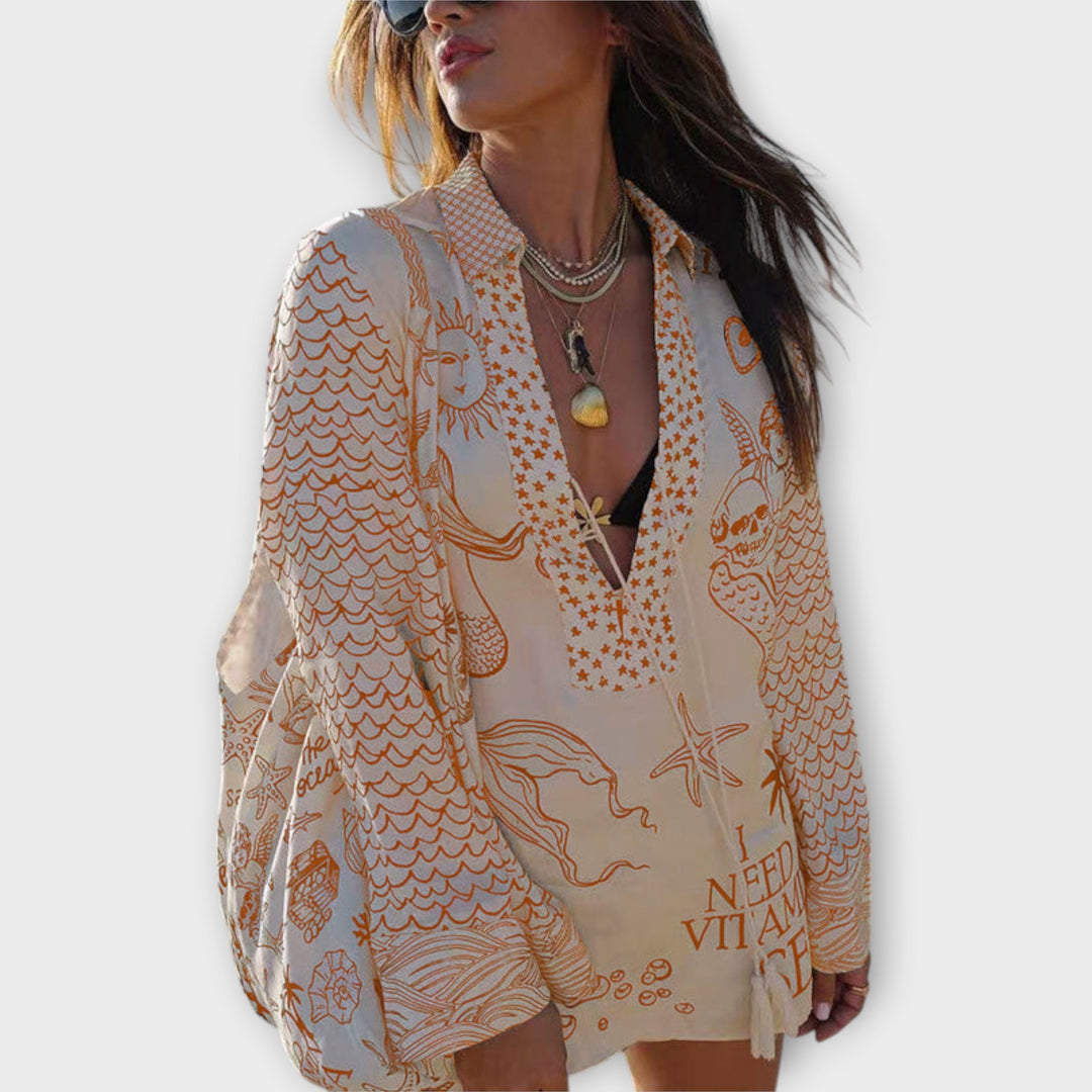 Liv - Satino Vandens Kutai Marškiniai ir Šortai Rinkinys