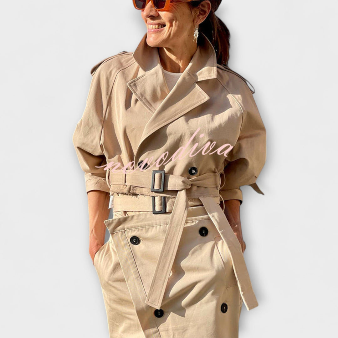 Lyra - Elegantiška Midi Sijonas su Kišenėmis