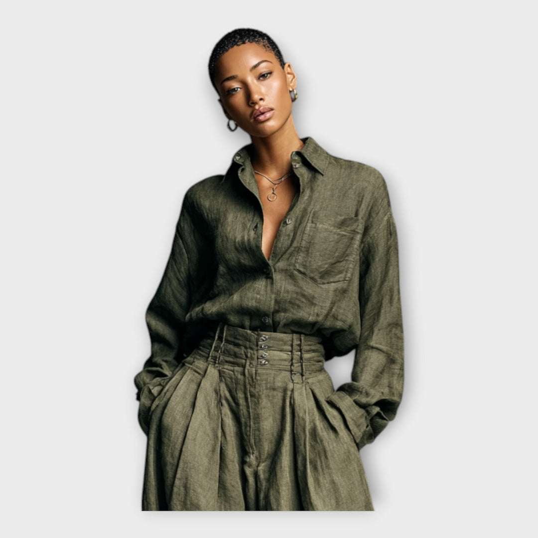 Marškiniai ir kelnės su natūralia rafinuotumu