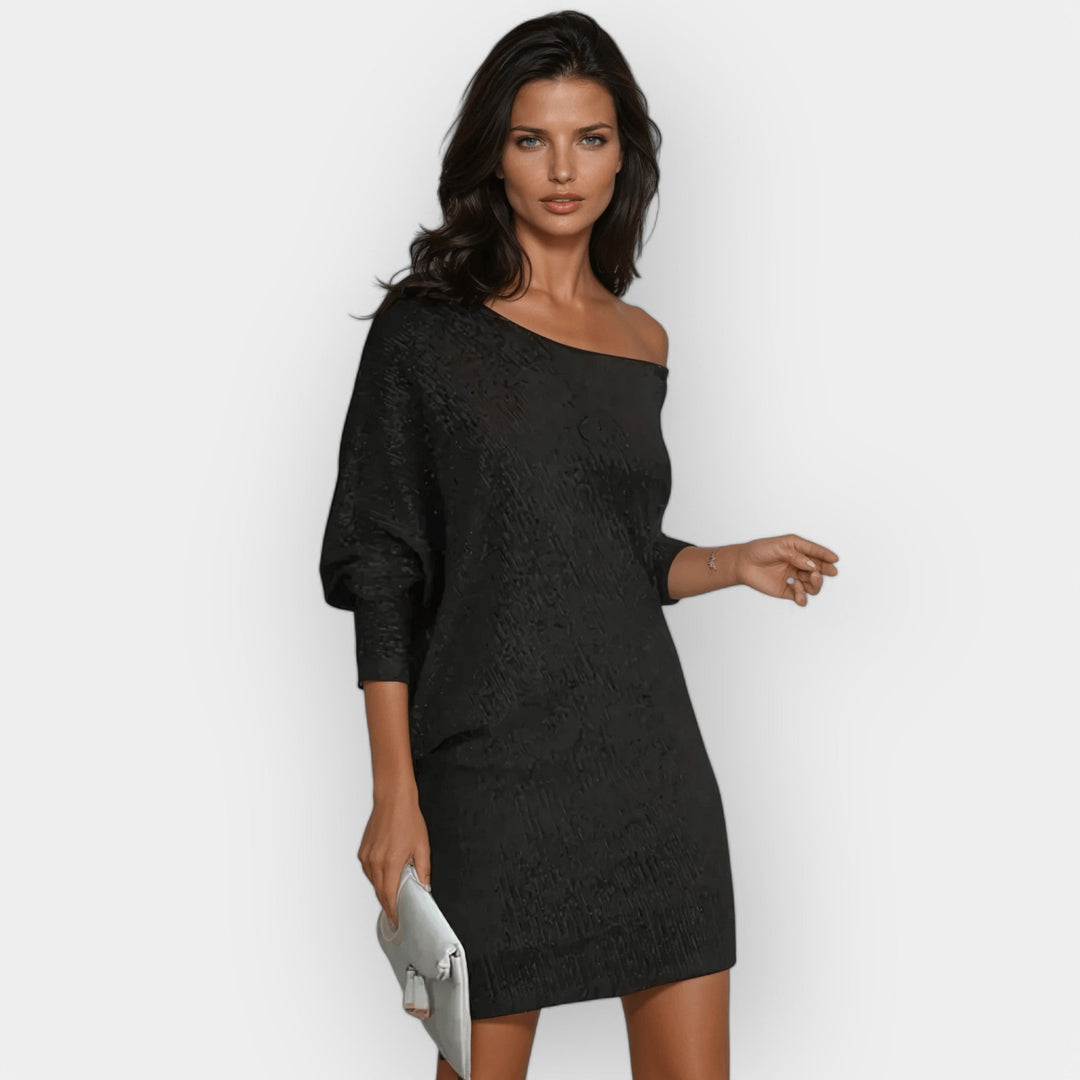 Vakarinė Suknelė su Pailgintais Blizgučiais