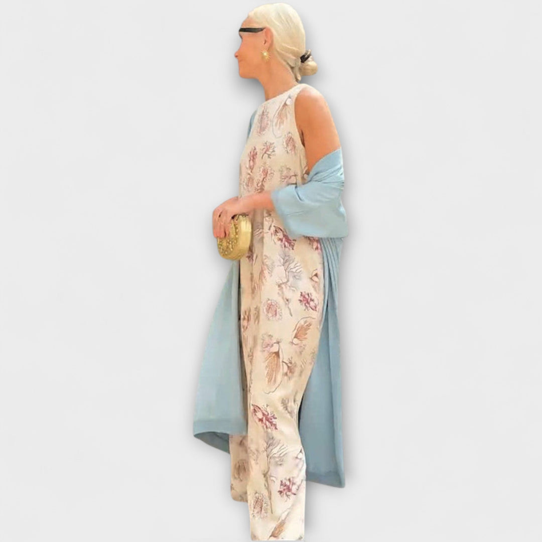 Elveria – Maksimalinė suknelė su atitinkančiu kardiganu