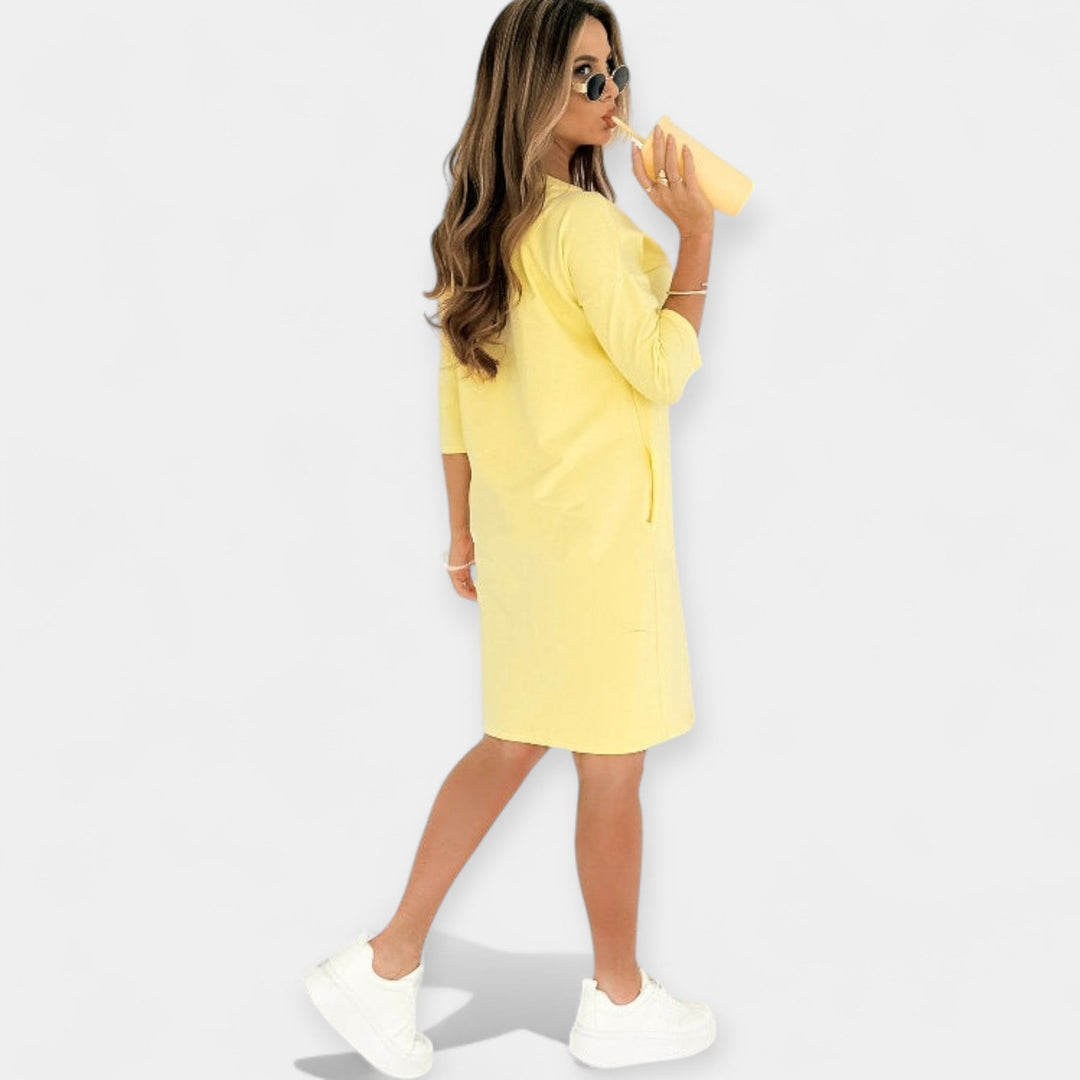 Kasdieninė Suknelė su Patogiomis Kišenėmis